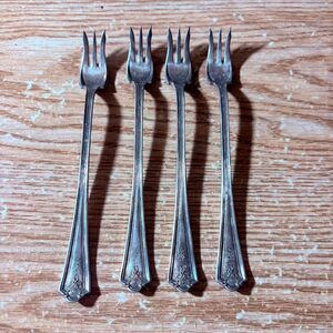 Vintage Silverplate Cocktail Fork collection Lot of 4